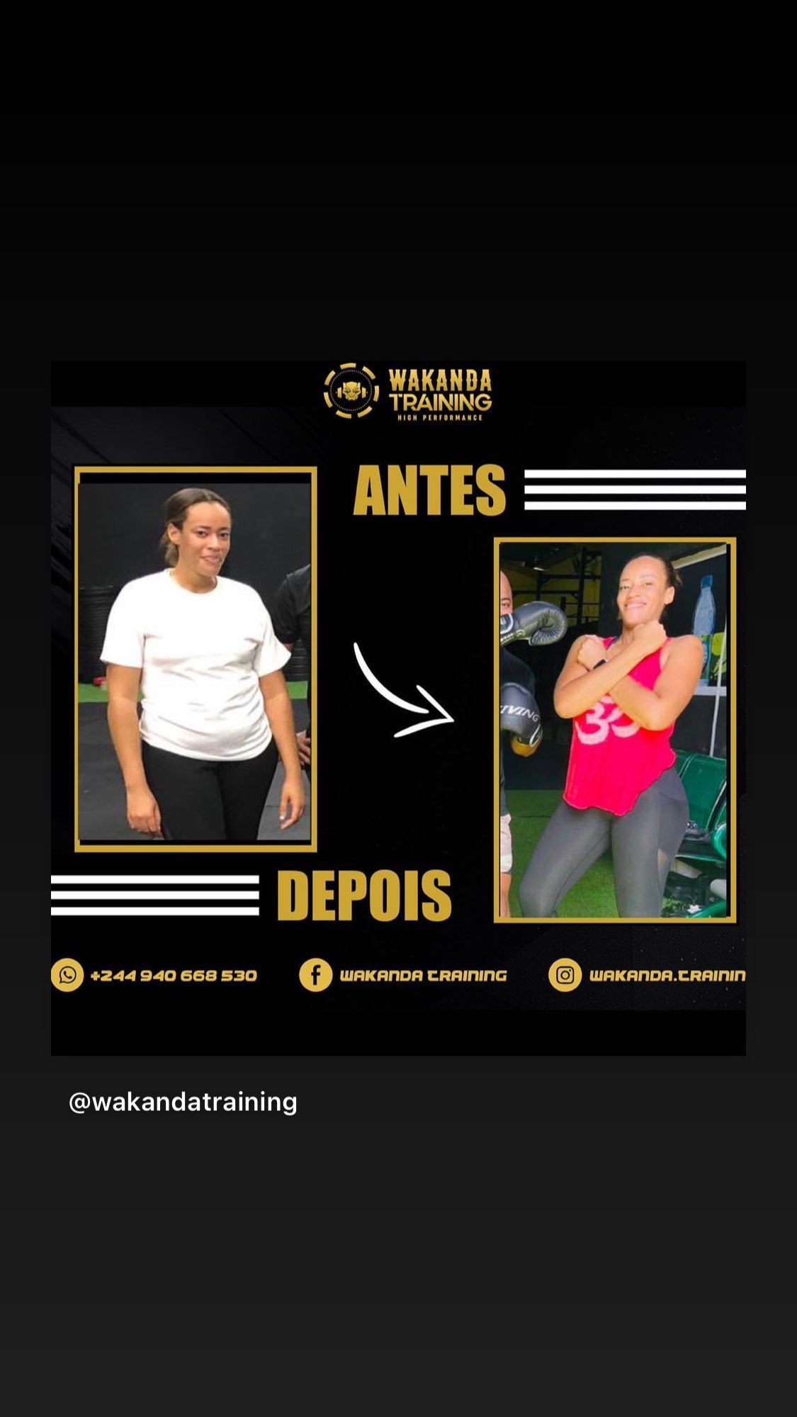Transformação — antes e depois