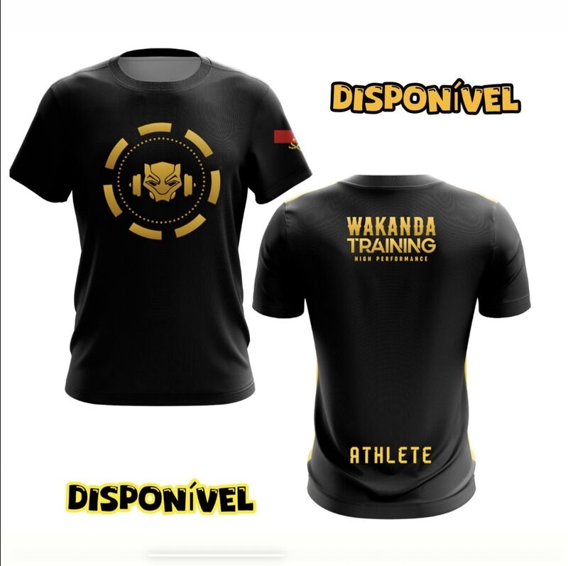 T-shirt Athlete Preta